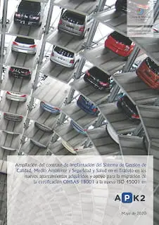 Cuevas & Montoto amplía el contrato con APK2 para incluir sus nuevos aparcamientos y migrar a la ISO 45001