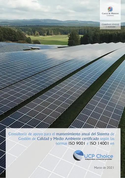 Cuevas & Montoto Consultores ayudará a mantener los certificados ISO 9001 e ISO 14001 de UCP Choice en España