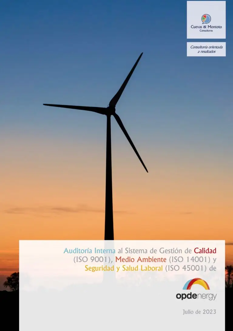 A Cuevas & Montoto Consultores auditará o Sistema Integrado de Gestão de Qualidade, Meio Ambiente e Saúde e Segurança da OPDEnergy